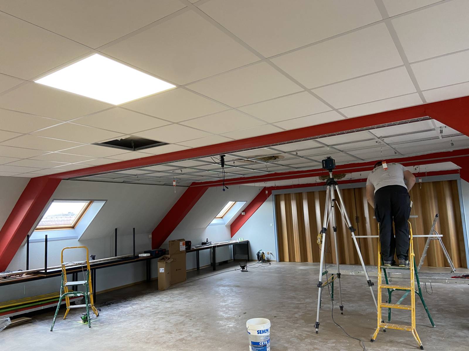 Pose de plafond tendu à Saverne près de Phalsbourg